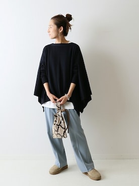 「FRAMeWORK（フレームワーク）のアイテム（ハンドバッグ）」を使った、haruさん（レディース・161cm）の秋コーディネート