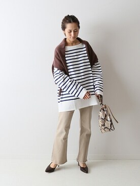 「FRAMeWORK（フレームワーク）のアイテム（ハンドバッグ）」を使った、haruさん（レディース・161cm）の秋コーディネート