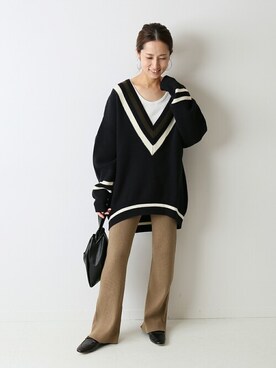 「FRAMeWORK（フレームワーク）のアイテム（ハンドバッグ）」を使った、haruさん（レディース・161cm）の秋コーディネート