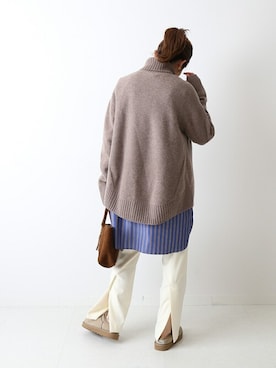 「FRAMeWORK（フレームワーク）のアイテム（ハンドバッグ）」を使った、haruさん（レディース・161cm）の秋コーディネート