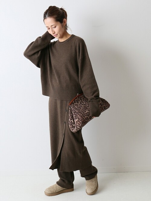 FRAMeWORK レギンス付きラップボタンスカート ブラウン フレームワーク FRAMeWORK レギンス付きラップボタンスカート ブラウン フレーム