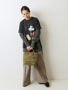 「FRAMeWORK（フレームワーク）のアイテム（ハンドバッグ）」を使った、haruさん（レディース・161cm）の秋コーディネート