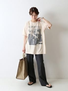 「FRAMeWORK（フレームワーク）のアイテム（スラックス）」を使った、haruさん（レディース・161cm）の春コーディネート