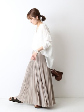 「FRAMeWORK（フレームワーク）のアイテム（ハンドバッグ）」を使った、haruさん（レディース・161cm）の春コーディネート