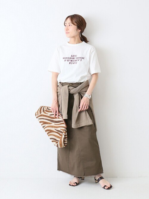 【はな】フレームワーク/ロングスラブロゴTシャツ FRAMeWORK（フレームワーク）の「ロングスラブロゴBIG Tシャツ◇（T