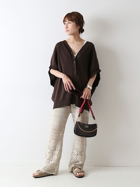 「FRAMeWORK（フレームワーク）のアイテム（ベスト）」を使った、haruさん（レディース・161cm）の夏コーディネート