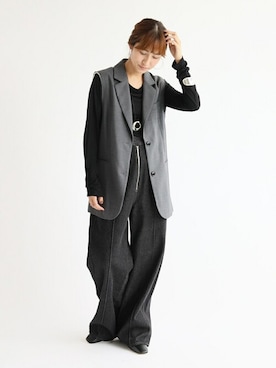 「FRAMeWORK（フレームワーク）のアイテム（ブルゾン）」を使った、haruさん（レディース・161cm）の夏コーディネート