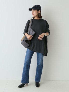 「FRAMeWORK（フレームワーク）のアイテム（キャップ）」を使った、haruさん（レディース・161cm）の夏コーディネート