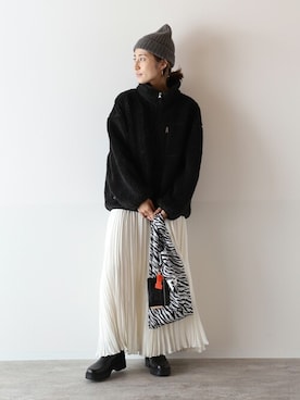 「FRAMeWORK（フレームワーク）のアイテム（ブルゾン）」を使った、haruさん（レディース・161cm）の秋コーディネート