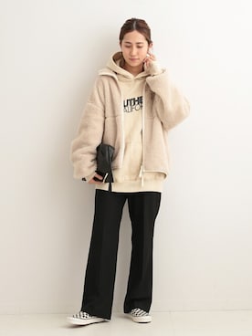 「FRAMeWORK（フレームワーク）のアイテム（ブルゾン）」を使った、haruさん（レディース・161cm）の秋コーディネート