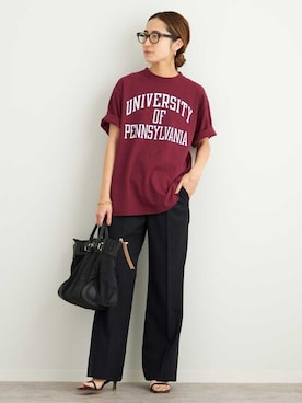 「FRAMeWORK（フレームワーク）のアイテム（スラックス）」を使った、haruさん（レディース・161cm）の冬コーディネート