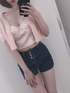 「Verybrain（ベリーブレイン）のアイテム（キャミソール、ピンク系）」を使った、CHAEYEAHさん（レディース・168cm）の秋コーディネート