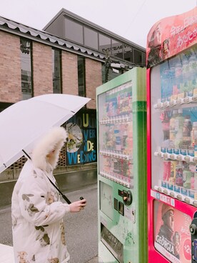 「bunnyのアイテム（ダウンジャケット/コート、ホワイト系）」を使った、CHAEYEAHさん（レディース・168cm）の秋コーディネート