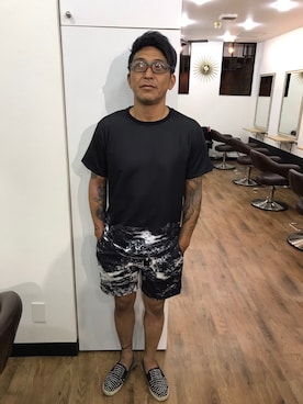 「スケートスタイル」｜「アイテム（スリッポン）」を使った、kazukixさん（メンズ・175cm）の夏コーディネート