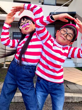 「WOLY（ウォーリー）のアイテム」を使った、ayawwwさん（キッズ・121cm）の秋コーディネート