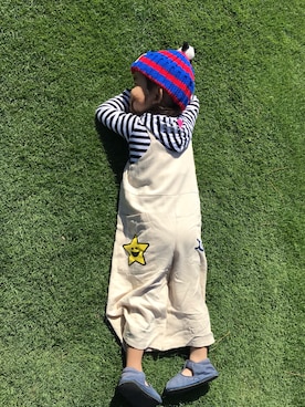 「EARTHMAGIC（アースマジック）のアイテム」を使った、きぃーーーさん（キッズ・90cm）の秋コーディネート