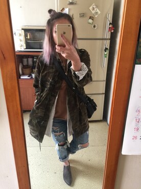 「Inside（インサイド）のアイテム」を使った、培333さん（レディース・153cm）の春コーディネート