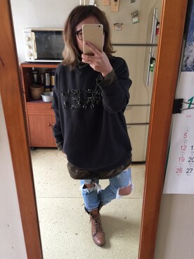 「Inside（インサイド）のアイテム」を使った、培333さん（レディース・153cm）の冬コーディネート