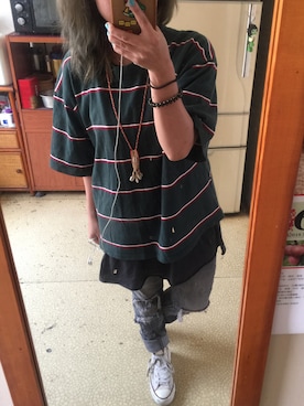 「PULL&BEAR（プルアンドベア）のアイテム（アクセサリー）」を使った、培333さん（レディース・153cm）の夏コーディネート
