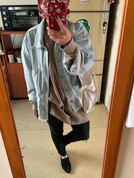 「PULL&BEAR（プルアンドベア）のアイテム（スウェット）」を使った、培333さん（レディース・153cm）の秋コーディネート