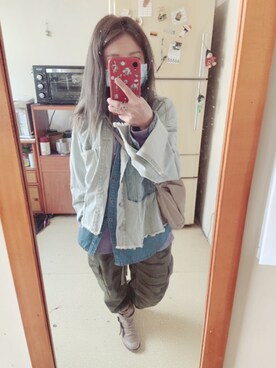 「PULL&BEAR（プルアンドベア）のアイテム（チノパンツ）」を使った、培333さん（レディース・153cm）の春コーディネート