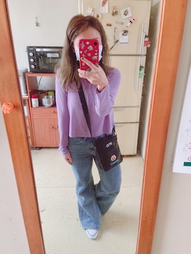 「BT21（ビーティーイシビル）のアイテム」を使った、培333さん（レディース・153cm）の春コーディネート