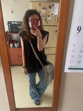 「LOVFEE（ラッフィ）のアイテム（トップス）」を使った、培333さん（レディース・153cm）の秋コーディネート