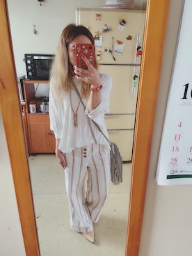 「PULL&BEAR（プルアンドベア）のアイテム（アクセサリー）」を使った、培333さん（レディース・153cm）の秋コーディネート