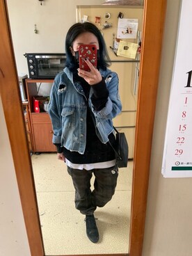 「帽T」｜培333さん（レディース・153cm）の秋コーディネート