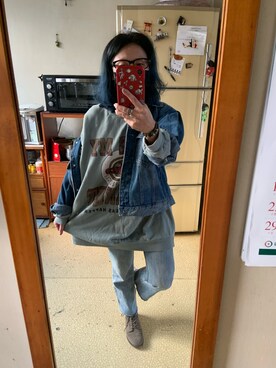 「PULL&BEAR（プルアンドベア）のアイテム（スウェット）」を使った、培333さん（レディース・153cm）の秋コーディネート
