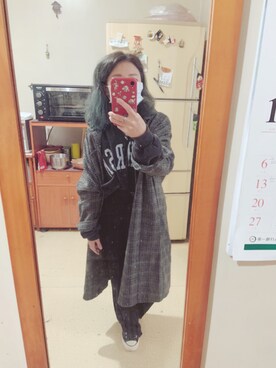 「PULL&BEAR（プルアンドベア）のアイテム（スウェット）」を使った、培333さん（レディース・153cm）の冬コーディネート