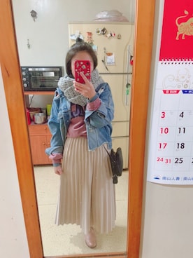 「PULL&BEAR（プルアンドベア）のアイテム（スウェット）」を使った、培333さん（レディース・153cm）の冬コーディネート