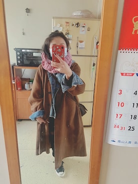 「無（ム）のアイテム（ダッフルコート）」を使った、培333さん（レディース・153cm）の冬コーディネート