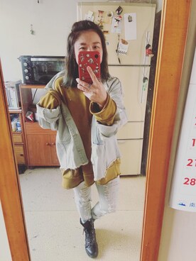 「PULL&BEAR（プルアンドベア）のアイテム（パンツ）」を使った、培333さん（レディース・153cm）の春コーディネート