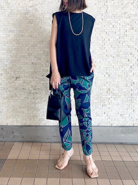 「RIVE DROITE（リヴドロワ）の《予約》【MAUA JEWELRY（マウアジュエリー）】ロングネックレス（ネックレス）」を使った、ranranさん（レディース・163cm）の夏コーディネート