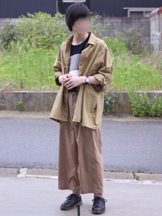 Kazuhiro Hamada使用「kutir（コーチシャツジャケット）」的時尚穿搭