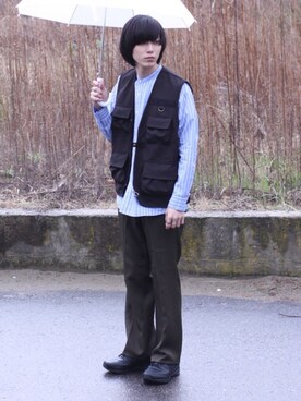 「THE HITSS（ヒッツ）のアイテム」を使った、Kazuhiro Hamadaさん（メンズ・175cm）の冬コーディネート