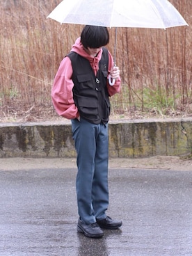 「THE HITSS（ヒッツ）のアイテム」を使った、Kazuhiro Hamadaさん（メンズ・175cm）の冬コーディネート