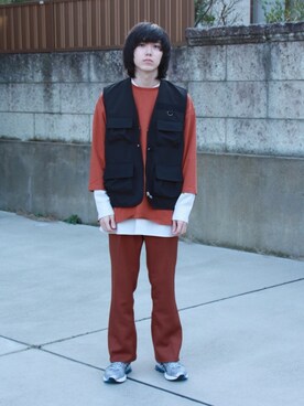 「THE HITSS（ヒッツ）のアイテム」を使った、Kazuhiro Hamadaさん（メンズ・175cm）の春コーディネート