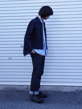 「ROTOL（ロトル）のアイテム（パンツ）」を使った、Kazuhiro Hamadaさん（メンズ・175cm）の春コーディネート