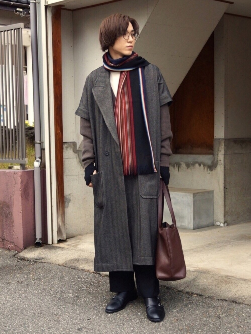 【りょが様ご専用】ポール・スミス　ダブルフェイス ラッセルマフラー Paul Smith】マフラー シグネチャーストライプ ラッセル (Paul Smith