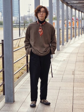 「APOCRYPHA.（アポクリファ）のアイテム（トップス）」を使った、Kazuhiro Hamadaさん（メンズ・175cm）の冬コーディネート