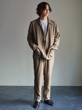「シルク」｜「アイテム（その他）」を使った、Kazuhiro Hamadaさん（メンズ・175cm）の冬コーディネート