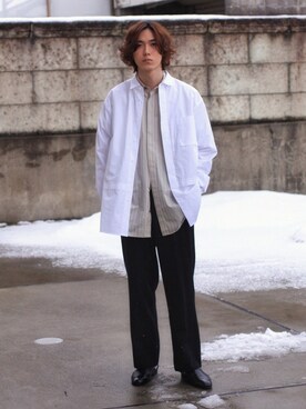 「APOCRYPHA.（アポクリファ）のアイテム（トップス）」を使った、Kazuhiro Hamadaさん（メンズ・175cm）の冬コーディネート