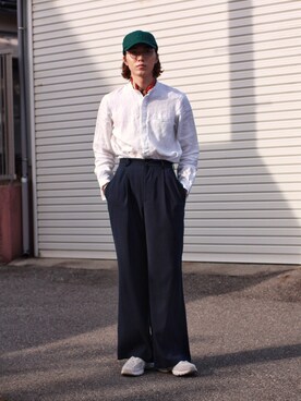 「saby（サバイ）のアイテム（帽子）」を使った、Kazuhiro Hamadaさん（メンズ・175cm）の春コーディネート