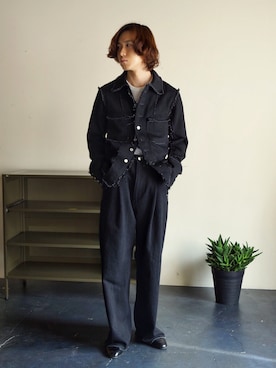 「春めきシューズ」｜「アイテム（デニムジャケット）」を使った、Kazuhiro Hamadaさん（メンズ・175cm）の春コーディネート