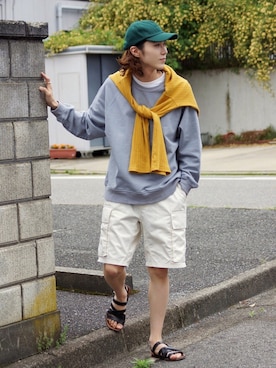 「saby（サバイ）のアイテム（帽子）」を使った、Kazuhiro Hamadaさん（メンズ・175cm）の春コーディネート