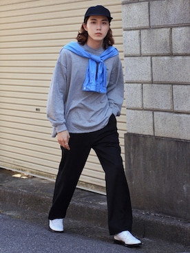 「NULABEL（ニューレーベル）のアイテム（帽子）」を使った、Kazuhiro Hamadaさん（メンズ・175cm）の夏コーディネート