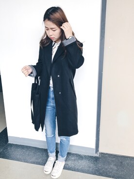 「MIXXO（ミッソ）のアイテム（ダウンジャケット/コート）」を使った、rourouさん（レディース・162cm）の冬コーディネート
