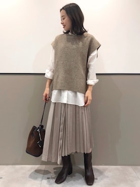 「story.（ストーリー）のアイテム」を使った、mihoさん（レディース・160cm）の秋コーディネート